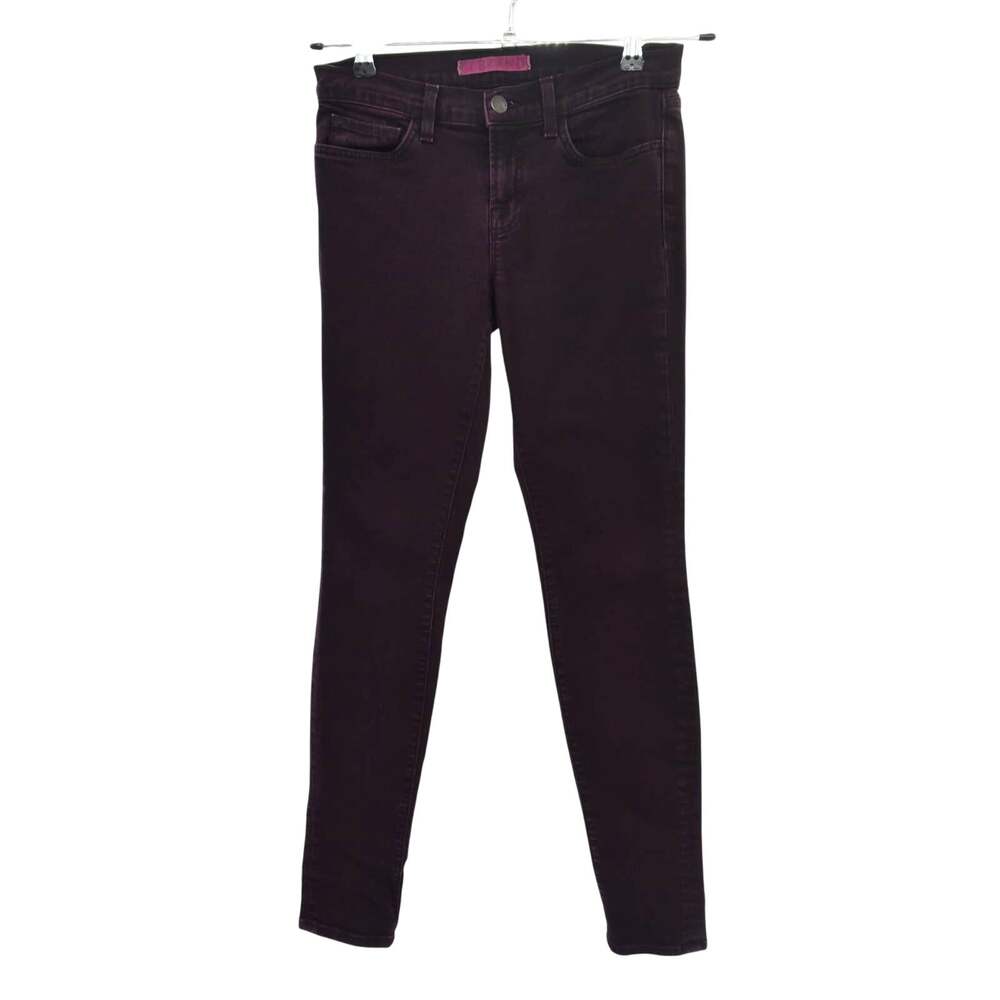 J. Brand Womens Noir Red Skinny Leg Jeans Size 26